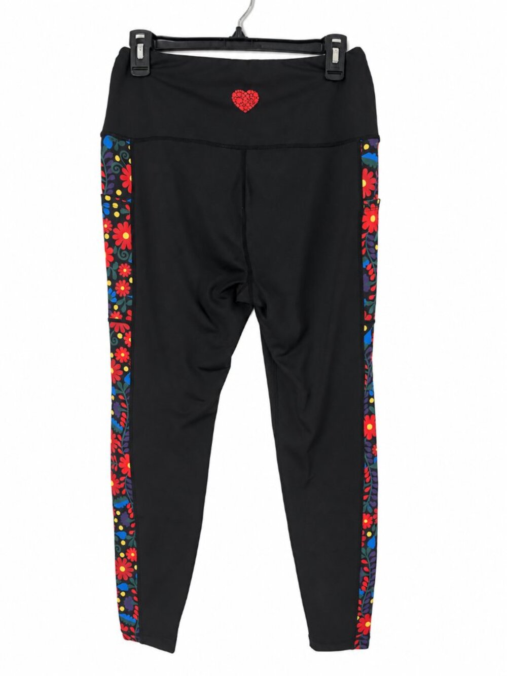 Love Her Shop Floral Side Pocket High Rise Leggings Black XL